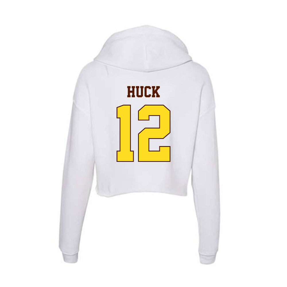 Western Michigan - NCAA Men's Ice Hockey : Samuel Huck - Women's Crop Fleece Hoodie-1