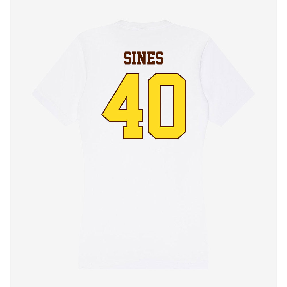 Western Michigan - NCAA Football : Nathan Sines - Women's V-Neck T-Shirt-1