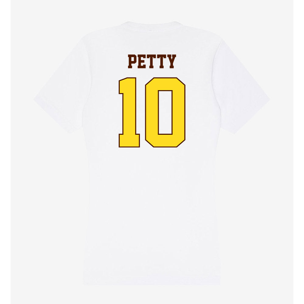 Western Michigan - NCAA Football : Trey Petty - Women's V-Neck T-Shirt-1