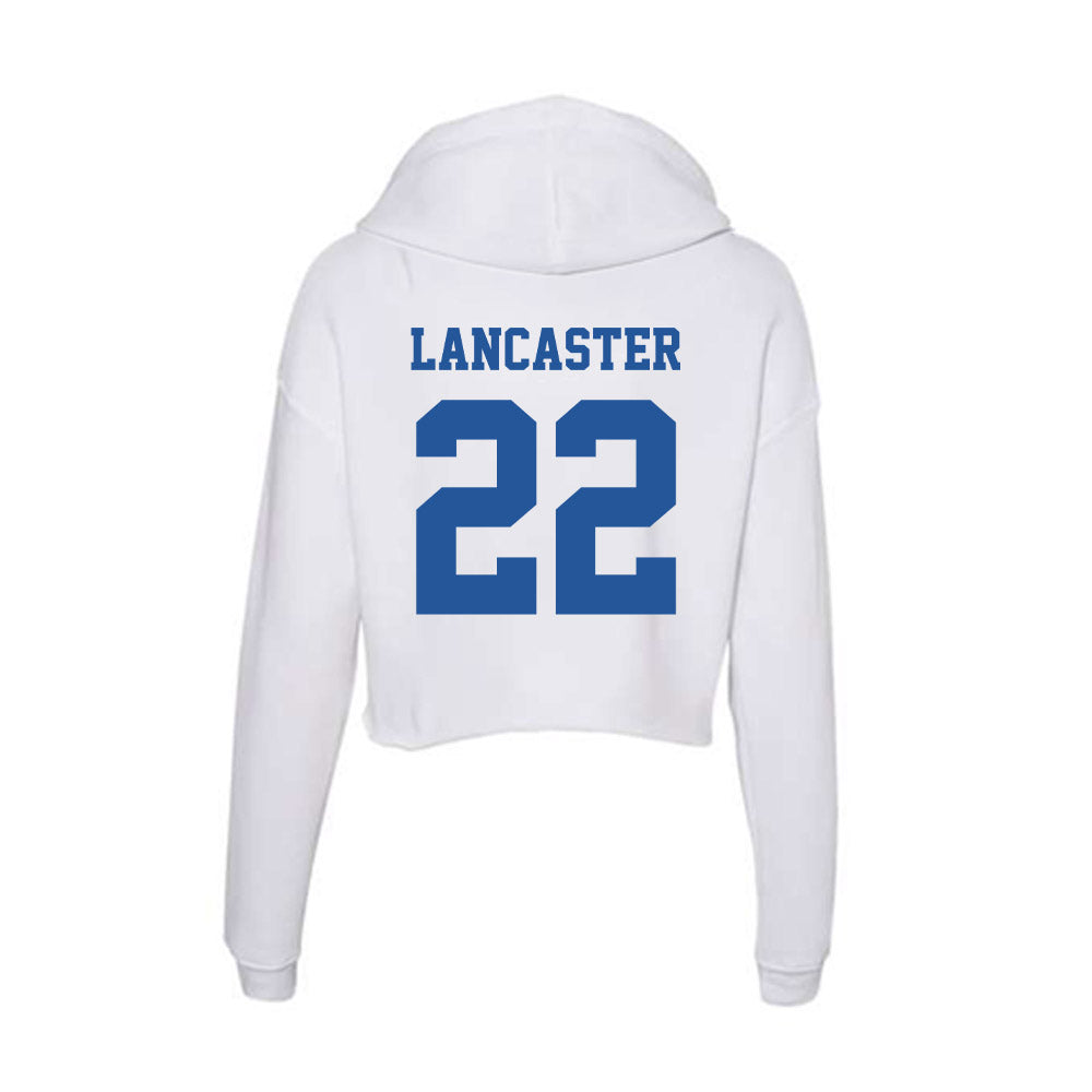 Hampton - NCAA Men's Lacrosse : Miles Lancaster - Women's Crop Fleece Hoodie-1