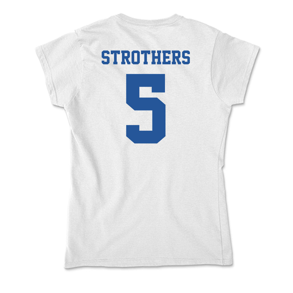 Hampton - NCAA Men's Basketball : Etienne Strothers - Soft Style Women’s T-Shirt-1