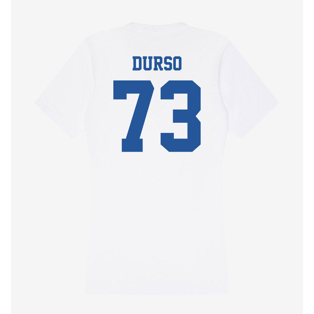 Hampton - NCAA Football : Emery DUrso - Women's V-Neck T-Shirt-1