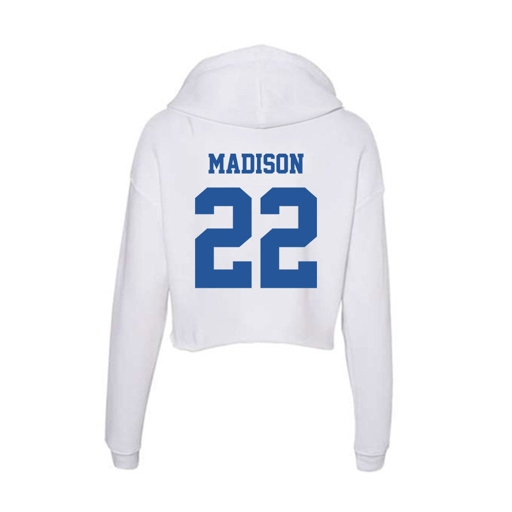 Hampton - NCAA Football : Mekhi Madison - Women's Crop Fleece Hooded Sweatshirt-1