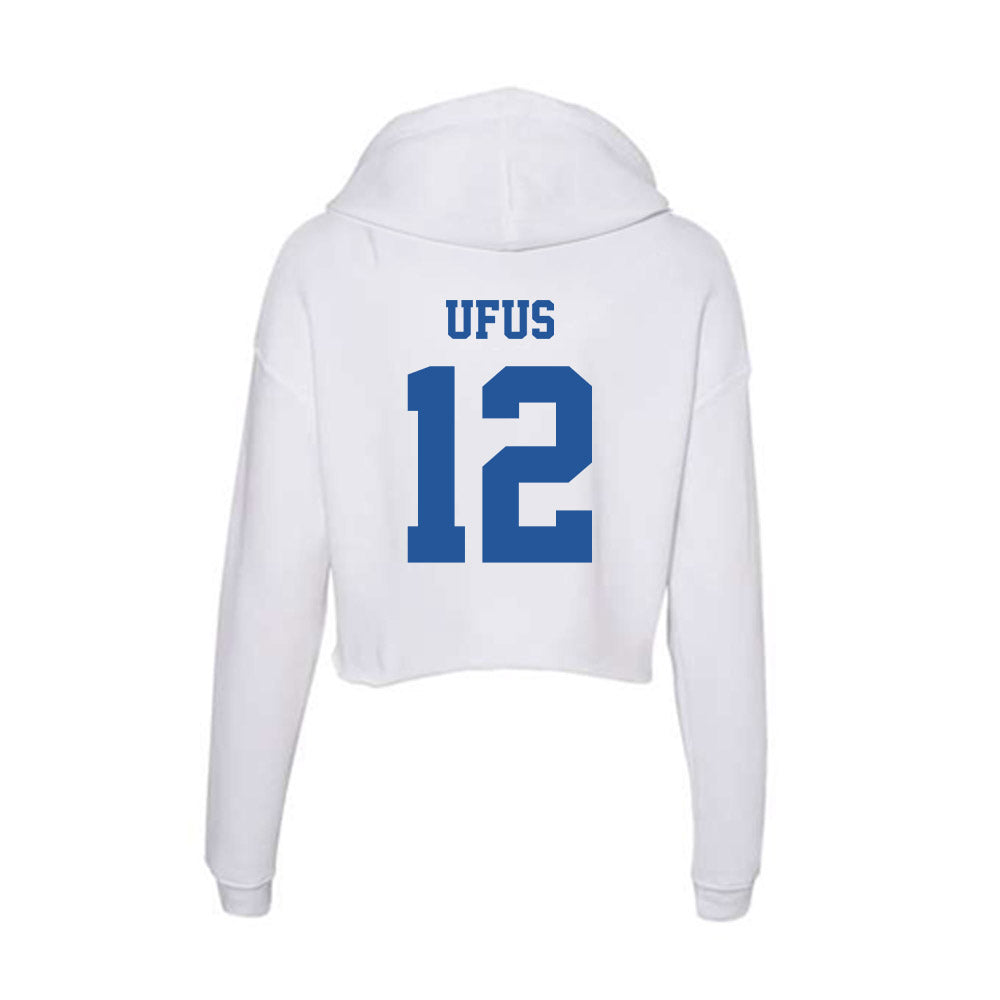 Hampton - NCAA Football : Daniel Ufus - Women's Crop Fleece Hooded Sweatshirt-1