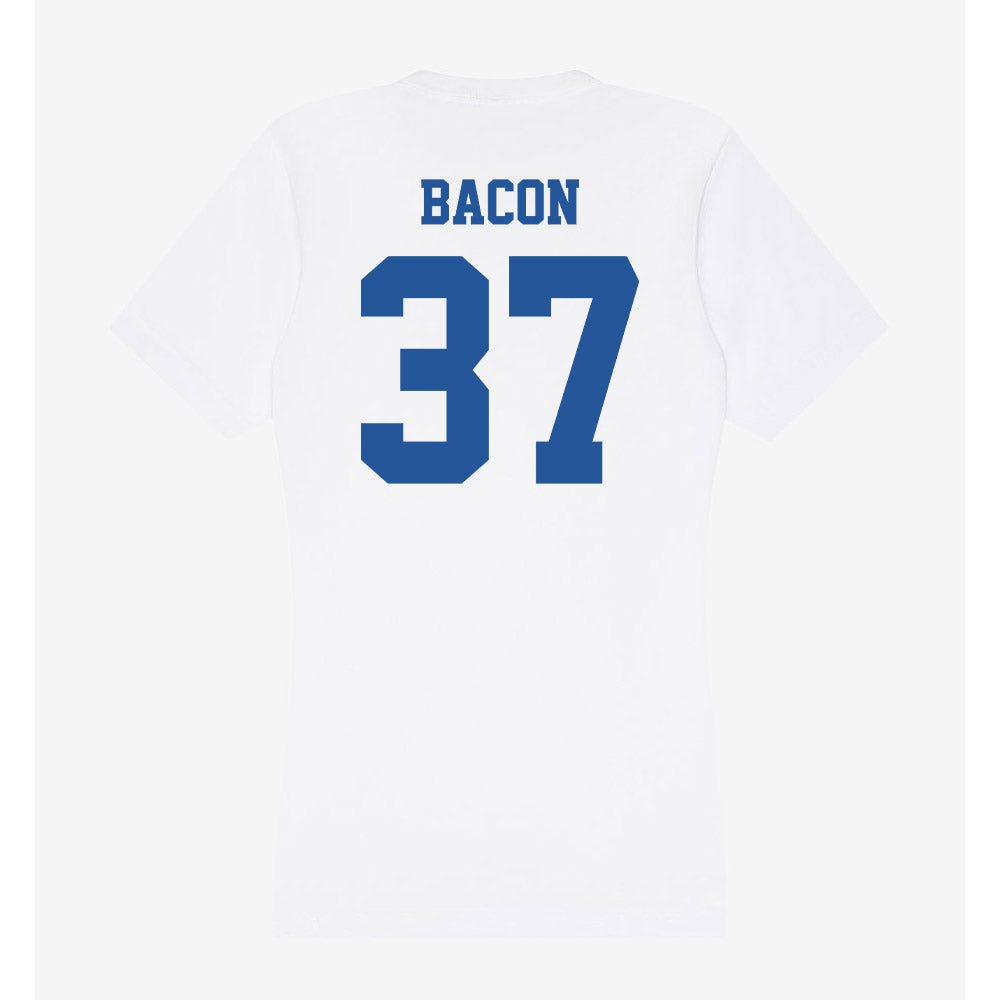 Hampton - NCAA Football : Elijah Bacon - Women's V-Neck T-Shirt-1