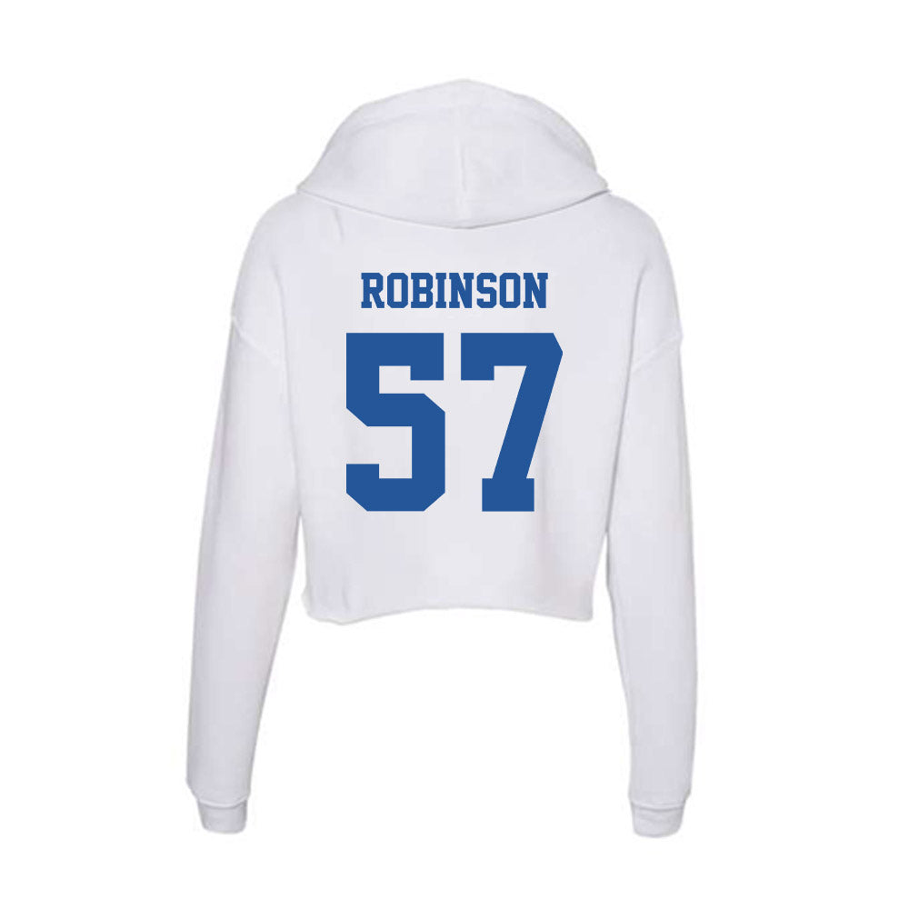 Hampton - NCAA Football : Chase Robinson - Women's Crop Fleece Hooded Sweatshirt-1