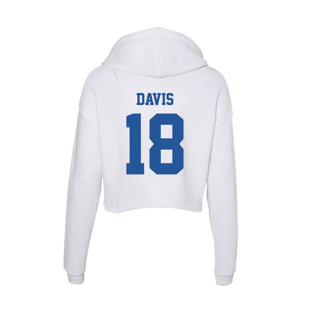 Hampton - NCAA Football : Iman Davis - Women's Crop Fleece Hooded Sweatshirt-1