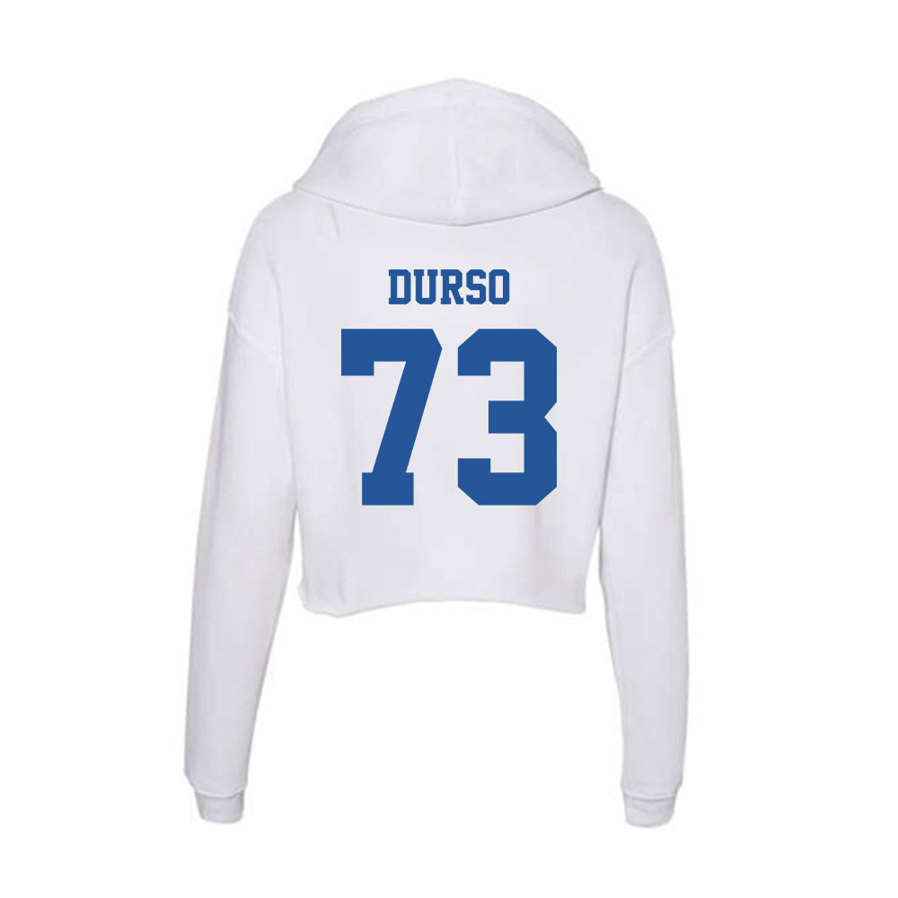 Hampton - NCAA Football : Emery DUrso - Women's Crop Fleece Hooded Sweatshirt-1