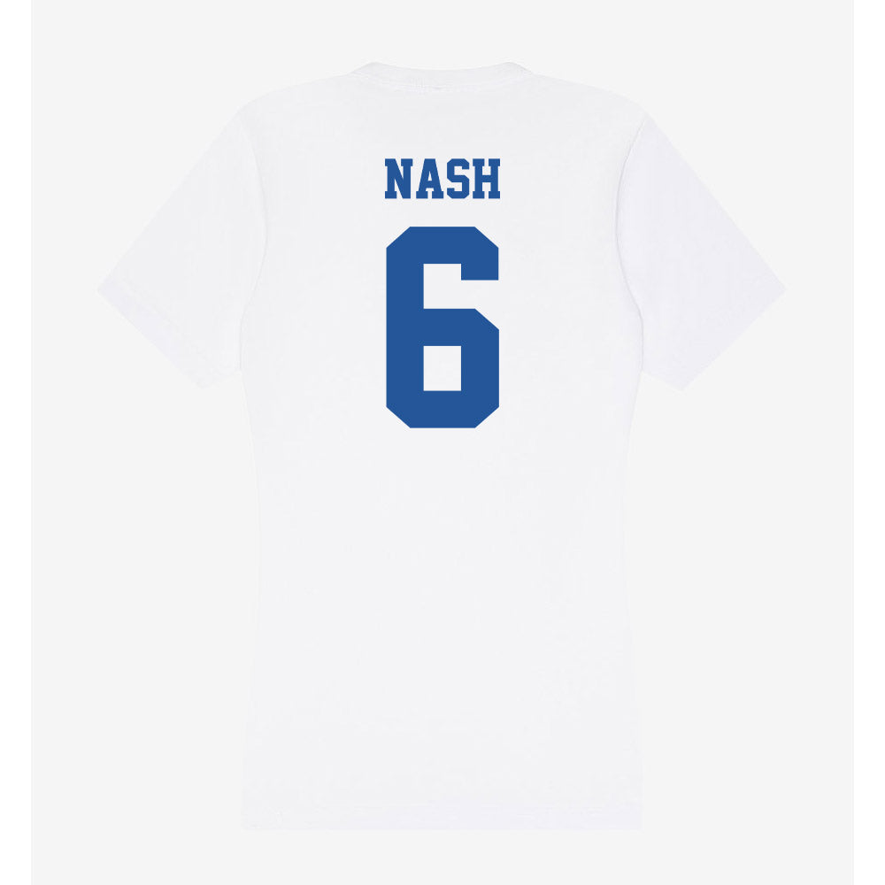 Hampton - NCAA Football : Marcellus Nash - Women's V-Neck T-Shirt-1