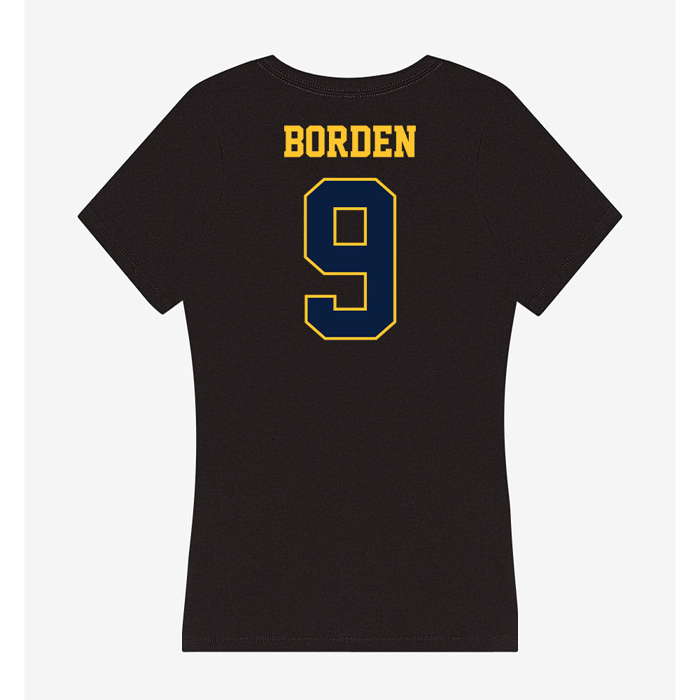 East Tennessee State - NCAA Football : Donya Borden - Women's V-Neck T-Shirt-1