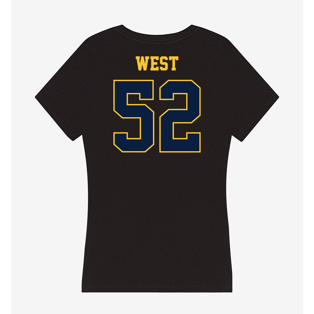East Tennessee State - NCAA Football : Frank West - Women's V-Neck T-Shirt-1