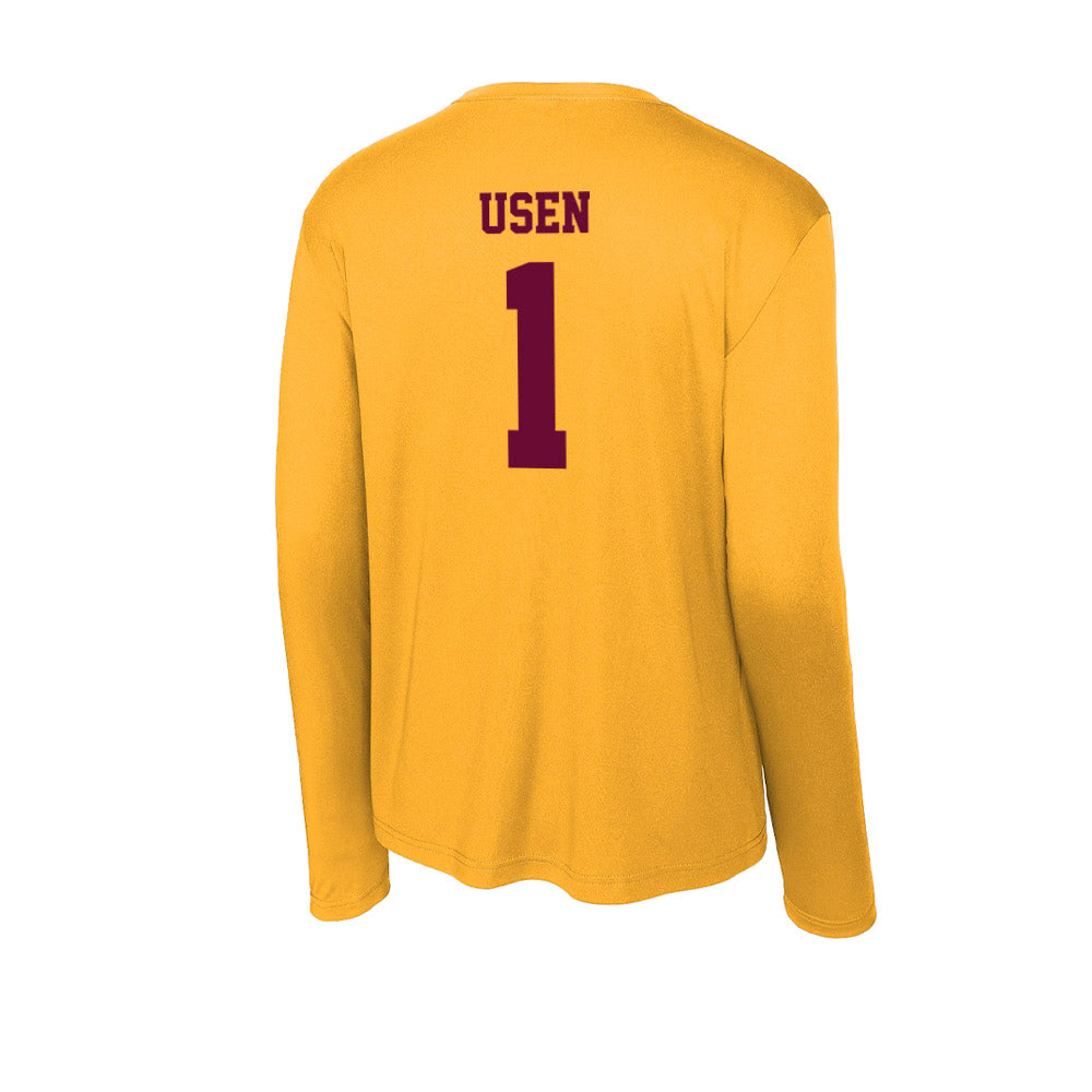 Central Michigan - NCAA Men's Basketball : Nsikan Usen - Activewear Long Sleeve T-Shirt-1