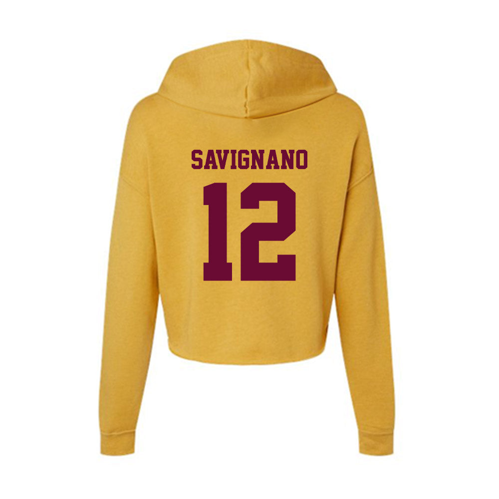 Central Michigan - NCAA Women's Field Hockey : Teah Savignano - Women's Crop Fleece Hooded Sweatshirt-1
