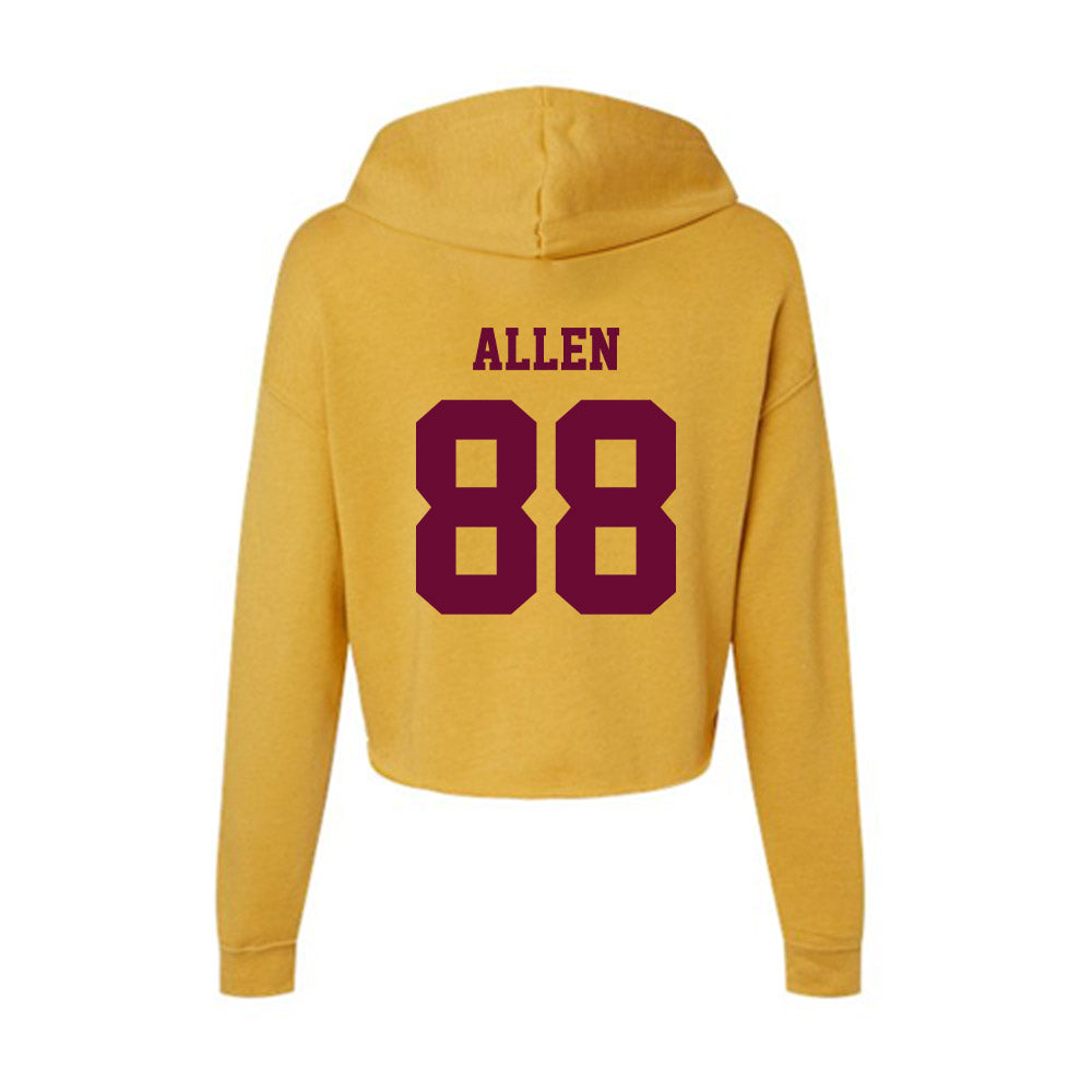 Central Michigan - NCAA Football : Jaden Allen - Women's Crop Fleece Hoodie-1