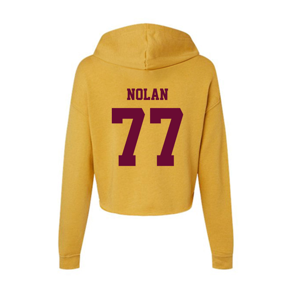 Central Michigan - NCAA Football : Jack Nolan - Women's Crop Fleece Hoodie-1