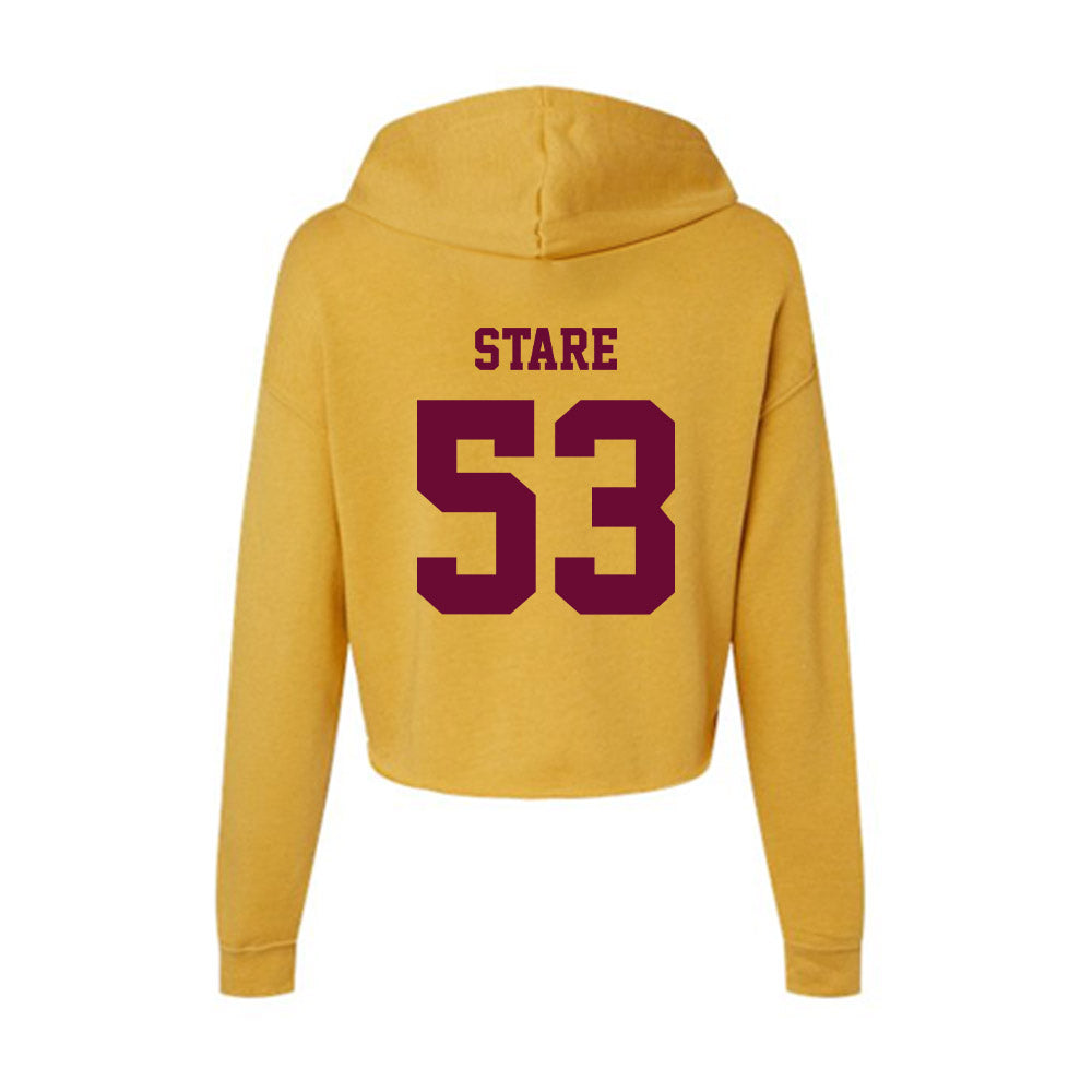 Central Michigan - NCAA Football : Collin Stare - Women's Crop Fleece Hoodie-1