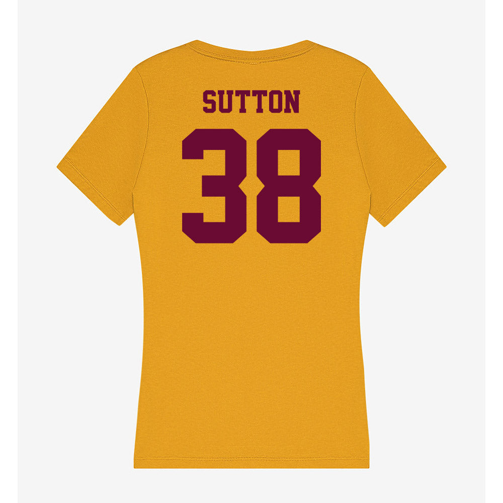 Central Michigan - NCAA Football : E'Shawn Sutton - Women's V-Neck T-Shirt-1