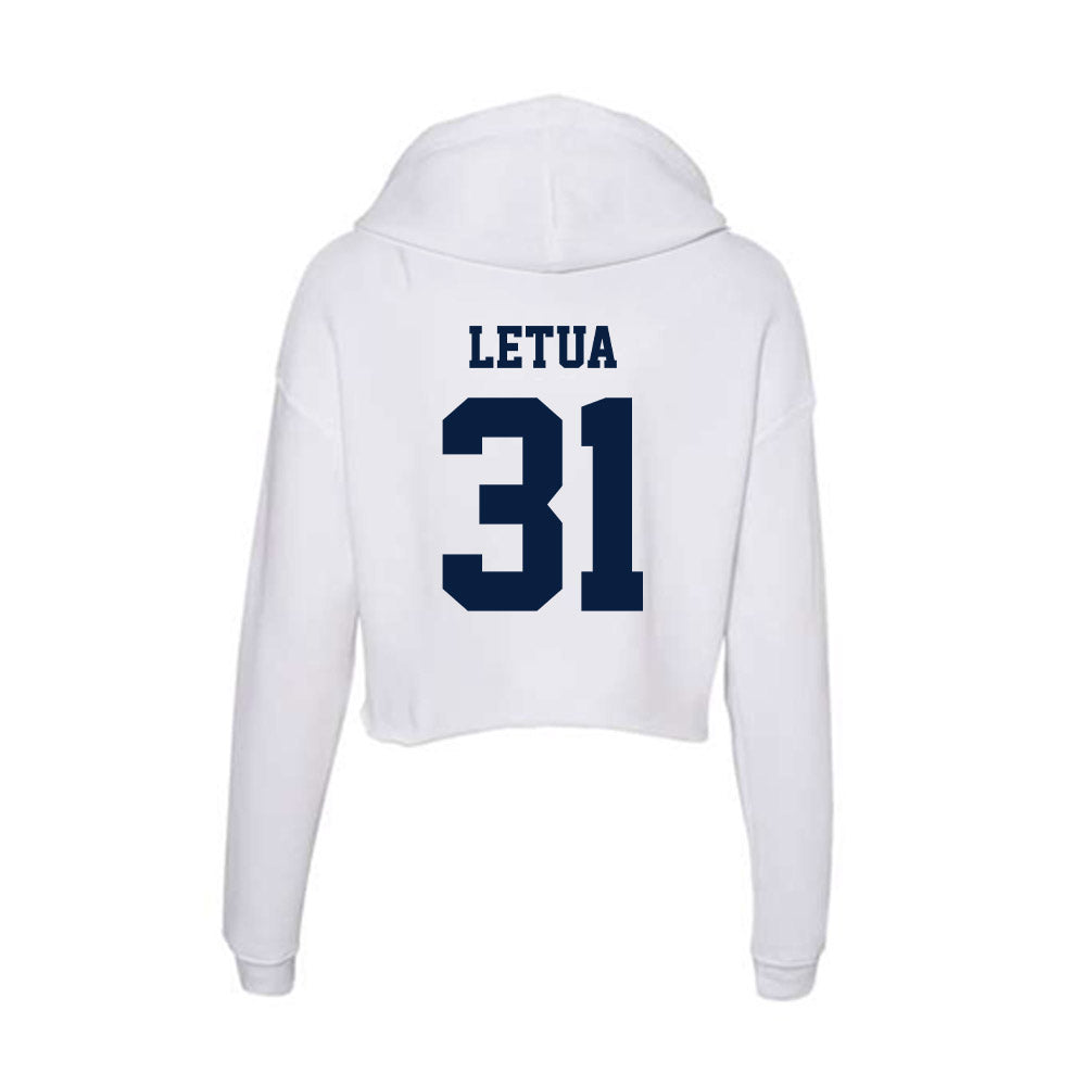 Northern Arizona - NCAA Football : Jaiden Letua - Women's Crop Fleece Hoodie-1