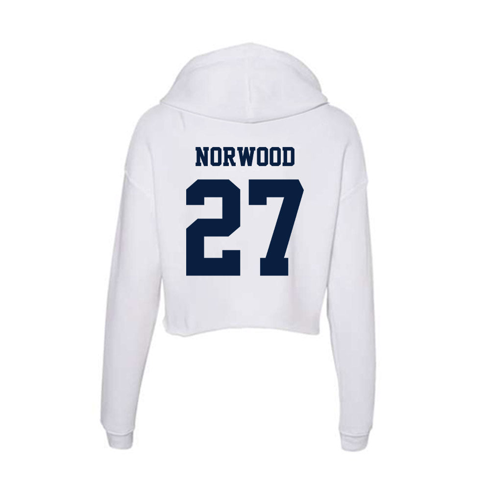 Northern Arizona - NCAA Football : Nehemiah Norwood - Women's Crop Fleece Hooded Sweatshirt-1