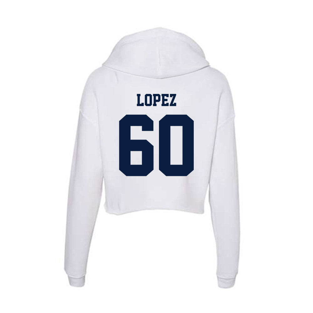 Northern Arizona - NCAA Football : John-Alexander Lopez - Women's Crop Fleece Hoodie-1