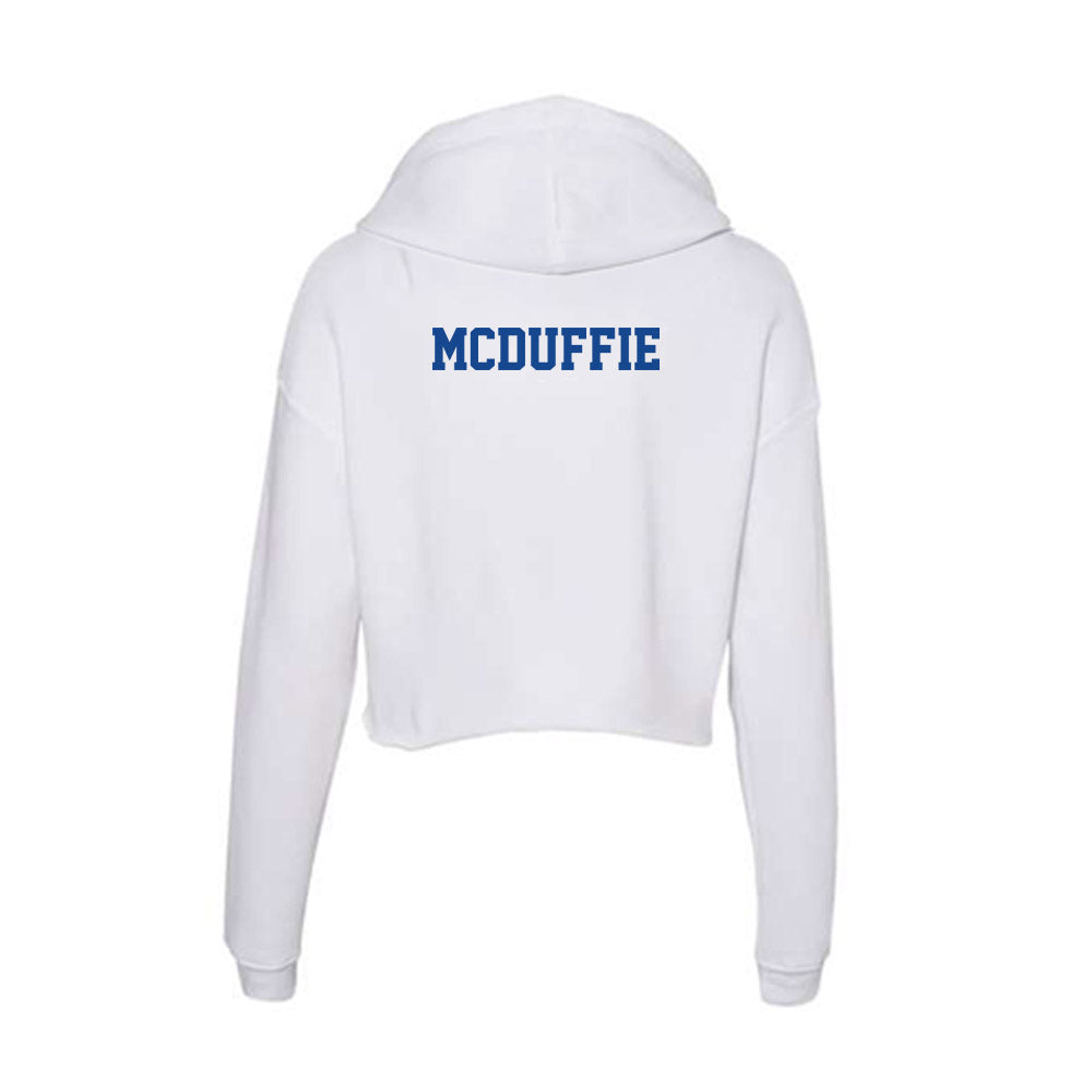 CNU - NCAA Cheerleading : Kristana McDuffie - Classic Shersey Women's Crop Fleece Hooded Sweatshirt-1