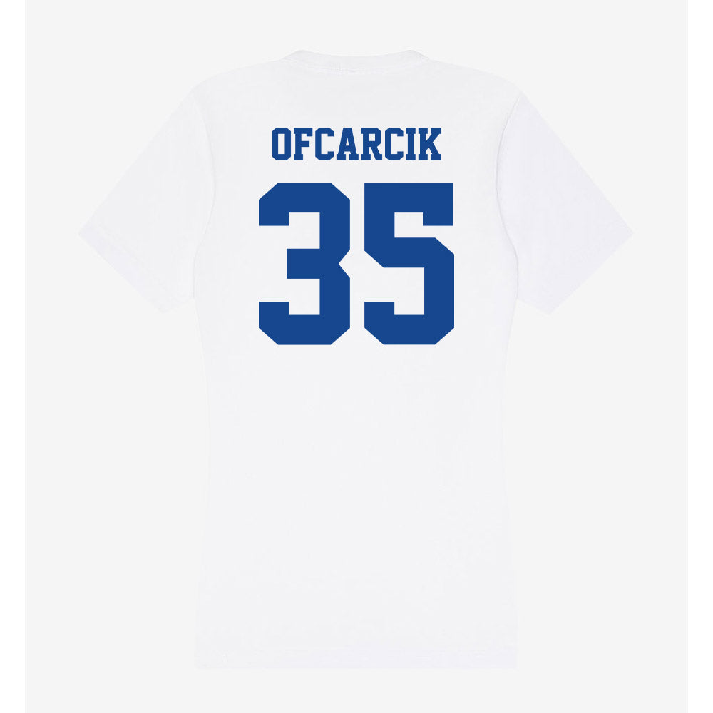 CNU - NCAA Men's Basketball : Jason Ofcarcik - Women's V-Neck T-Shirt-1