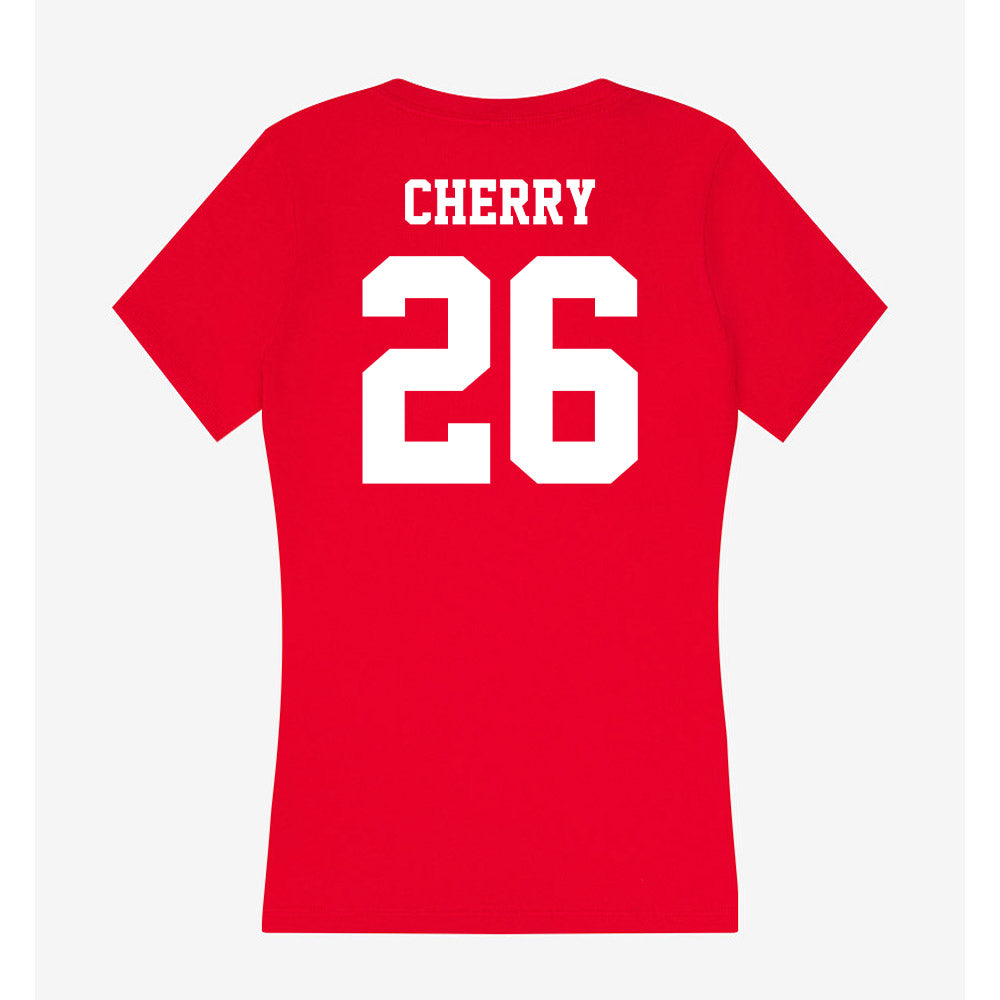 New Mexico - NCAA Football : KJ Cherry - Women's V-Neck T-Shirt-1