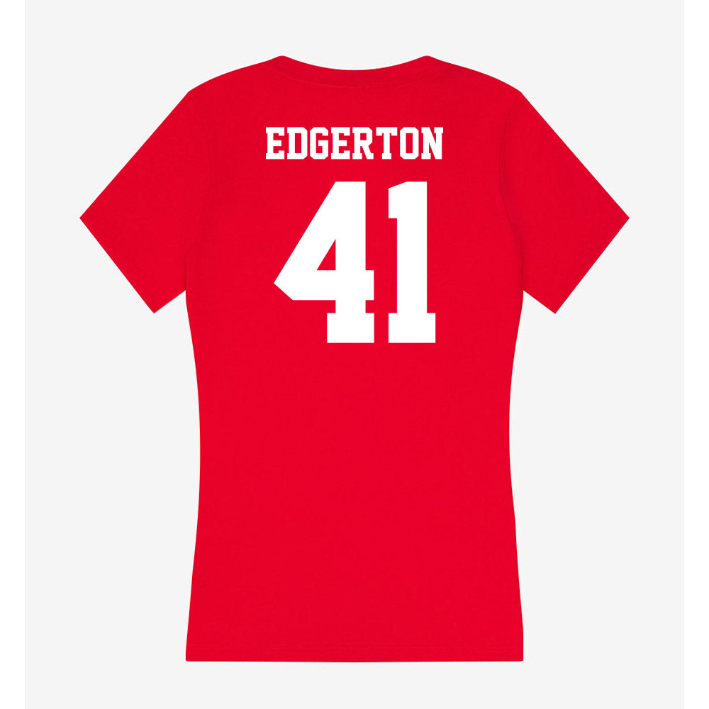 New Mexico - NCAA Baseball : Seth Edgerton - Women's V-Neck T-Shirt-1