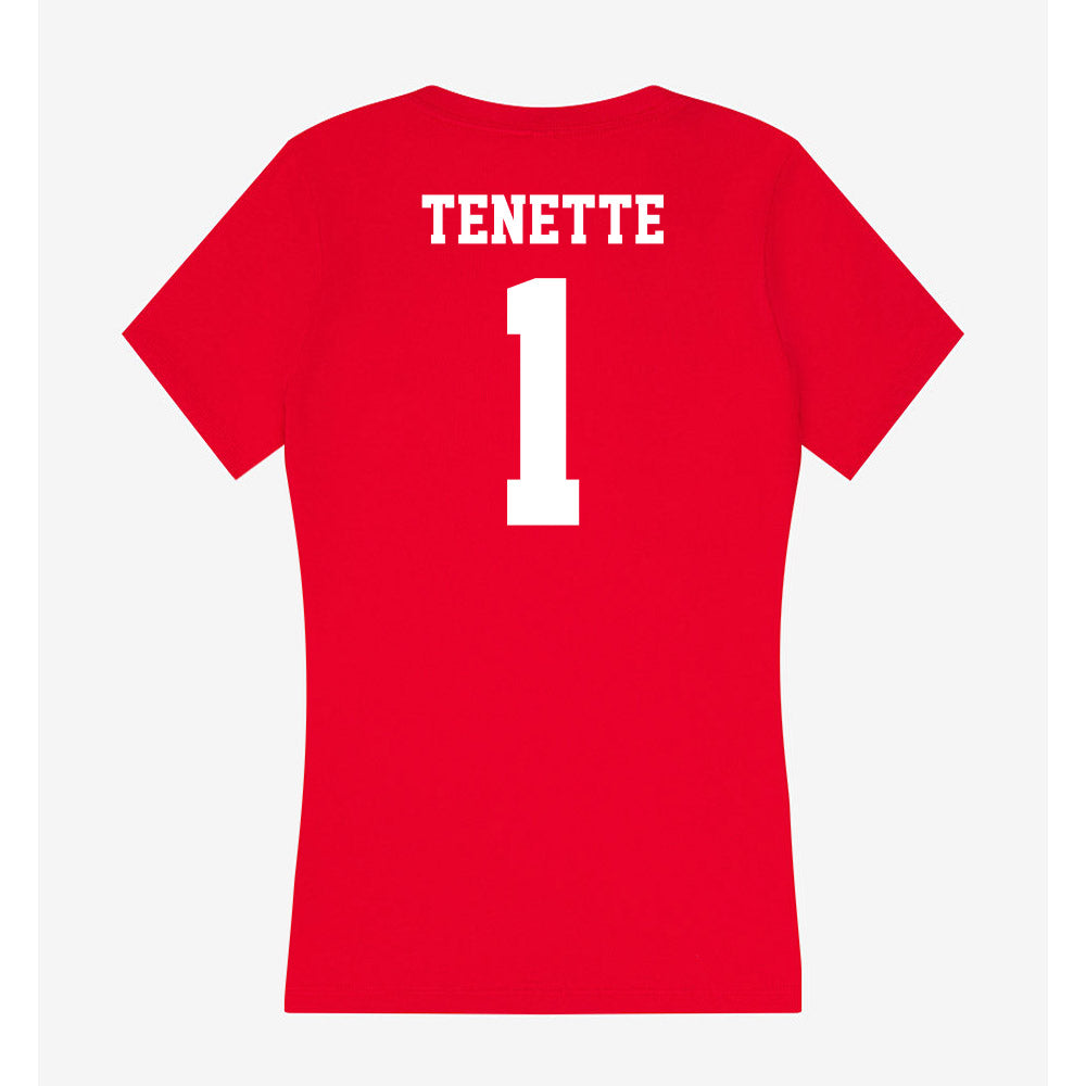 New Mexico - NCAA Men's Basketball : Uriah Tenette - Women's V-Neck T-Shirt-1
