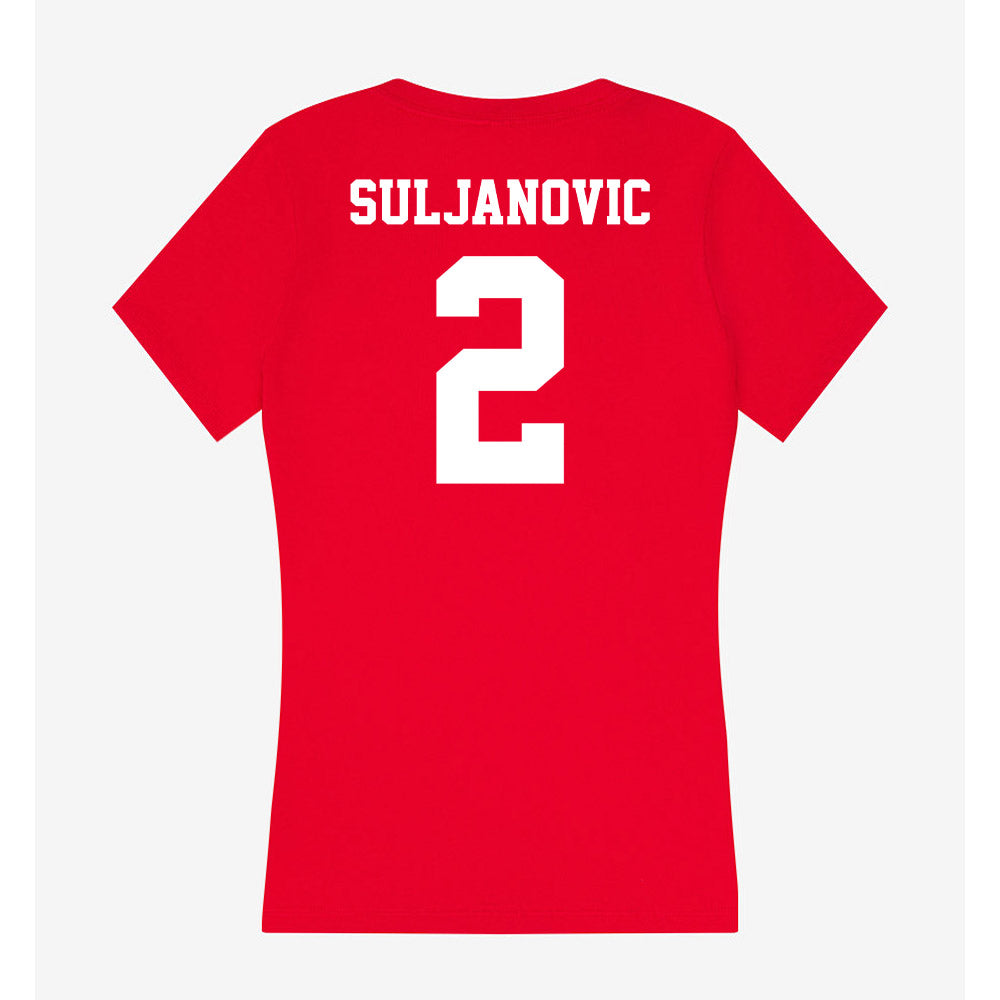 New Mexico - NCAA Men's Basketball : Imran Suljanovic - Women's V-Neck T-Shirt-1