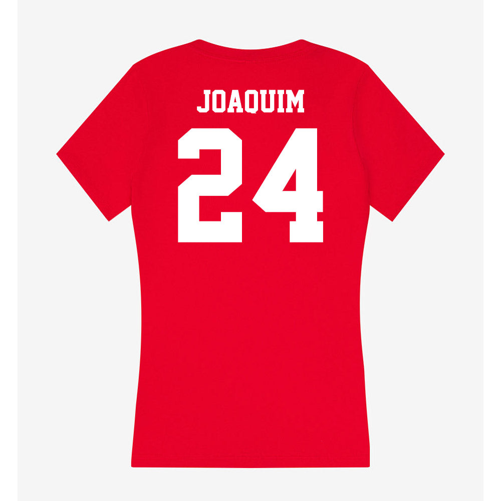 New Mexico - NCAA Women's Basketball : Jessie Joaquim - Women's V-Neck T-Shirt-1