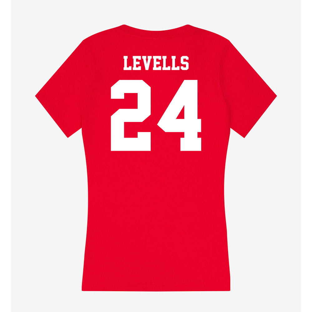 New Mexico - NCAA Football : Bear Levells - Women's V-Neck T-Shirt-1