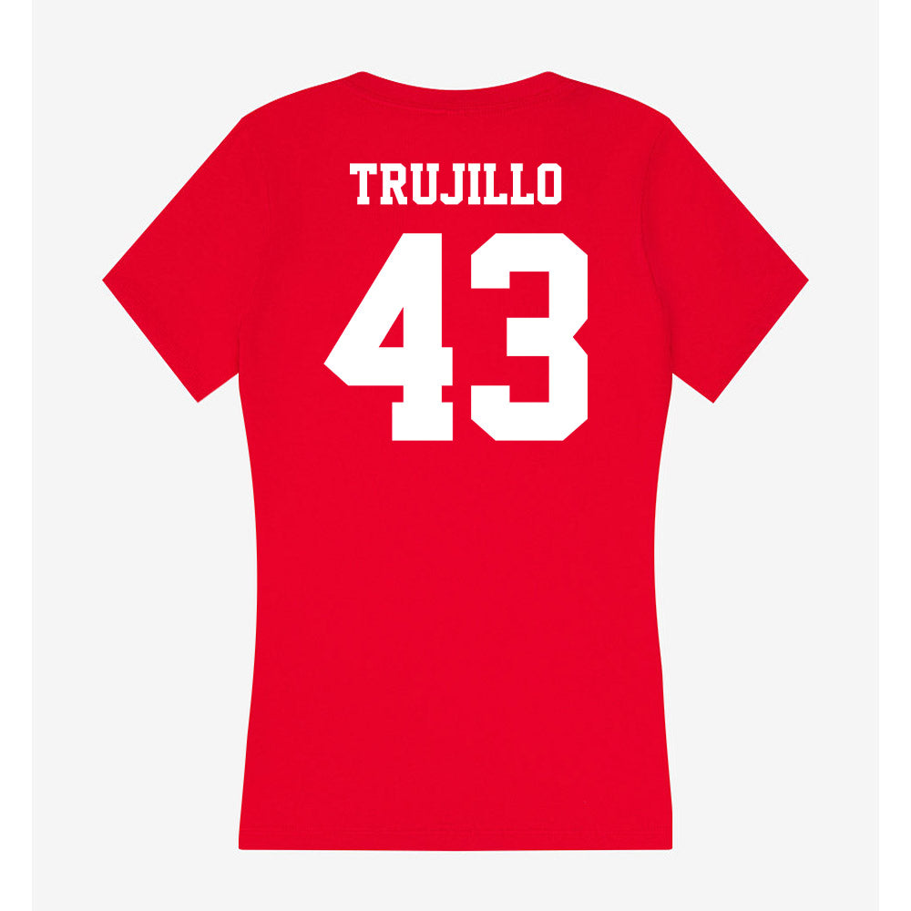 New Mexico - NCAA Baseball : Gene Trujillo - Women's V-Neck T-Shirt-1