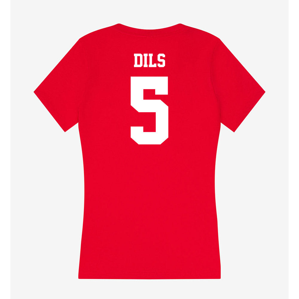 New Mexico - NCAA Women's Soccer : Ayla Dils - Women's V-Neck T-Shirt-1