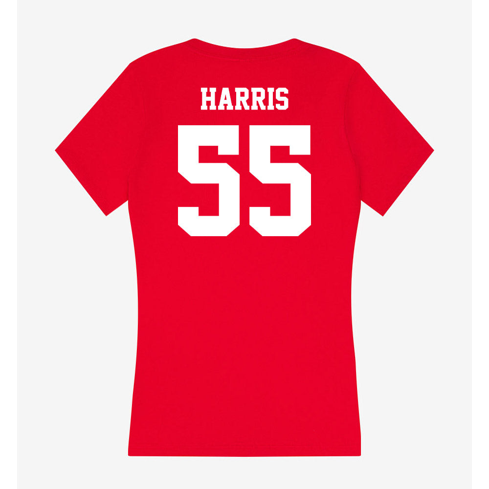 New Mexico - NCAA Football : Elvin Harris - Women's V-Neck T-Shirt-1