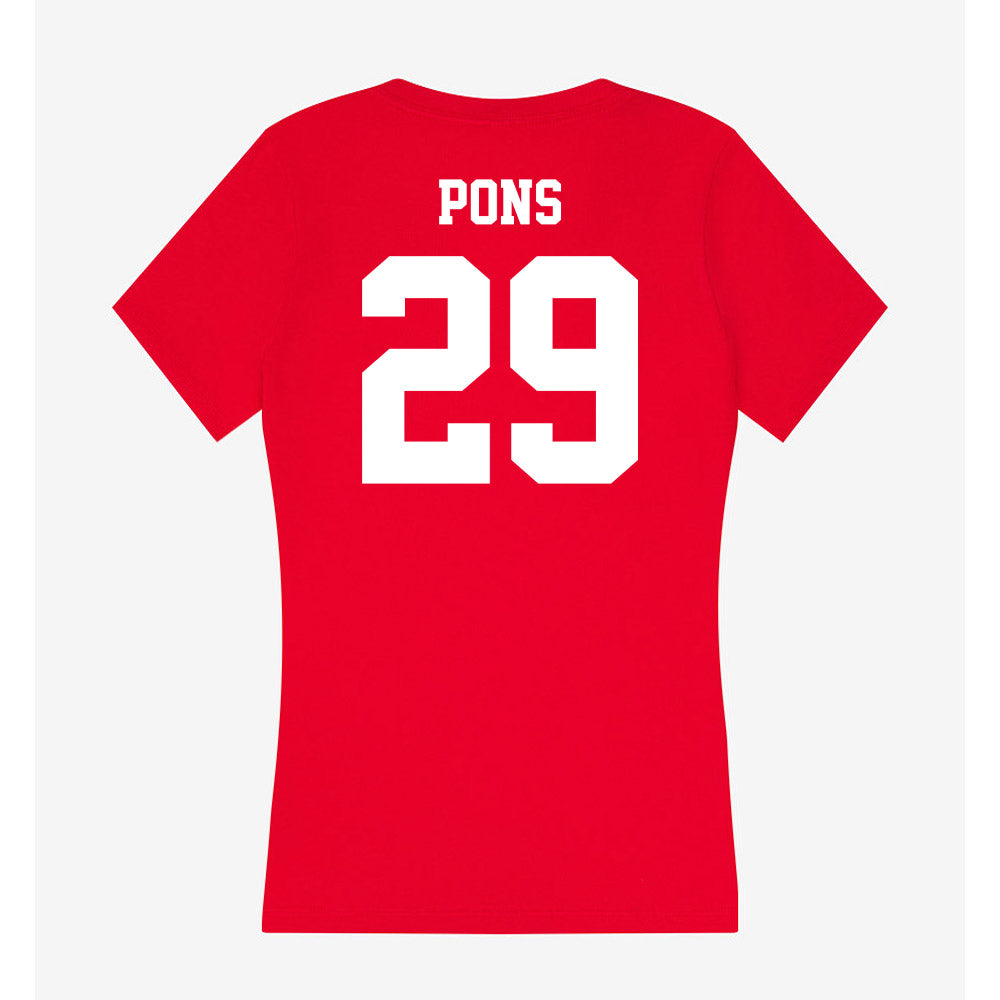 New Mexico - NCAA Men's Basketball : Timeo Pons - Women's V-Neck T-Shirt-1