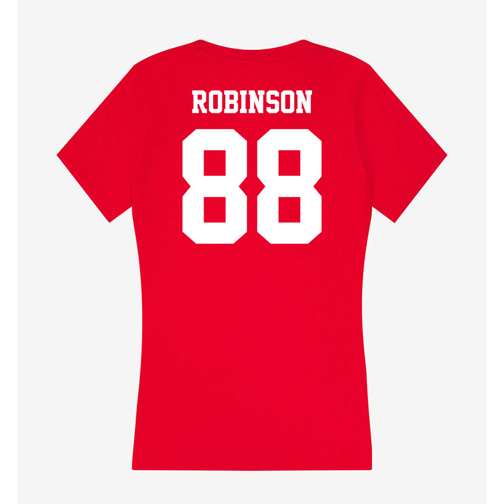 New Mexico - NCAA Football : Ajahvea Robinson - Women's V-Neck T-Shirt-1