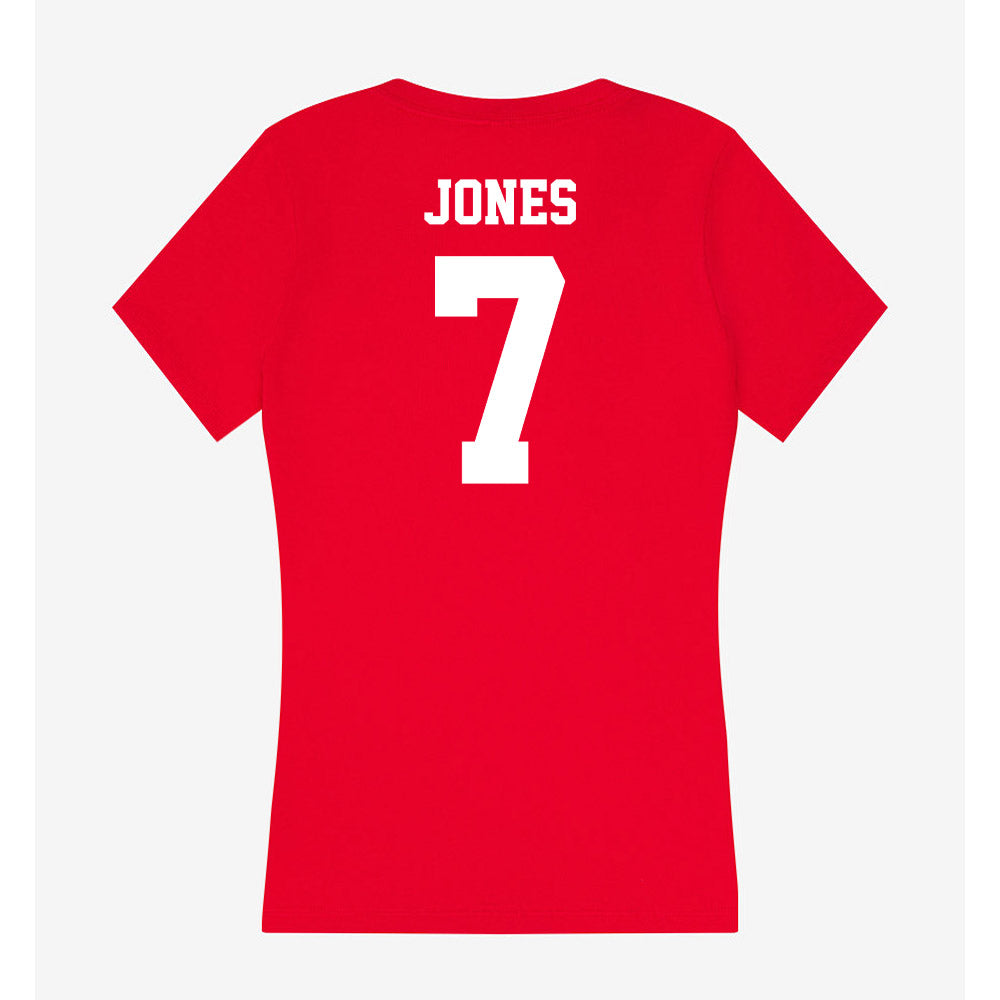 New Mexico - NCAA Men's Basketball : Sir Marius Jones - Women's V-Neck T-Shirt-1