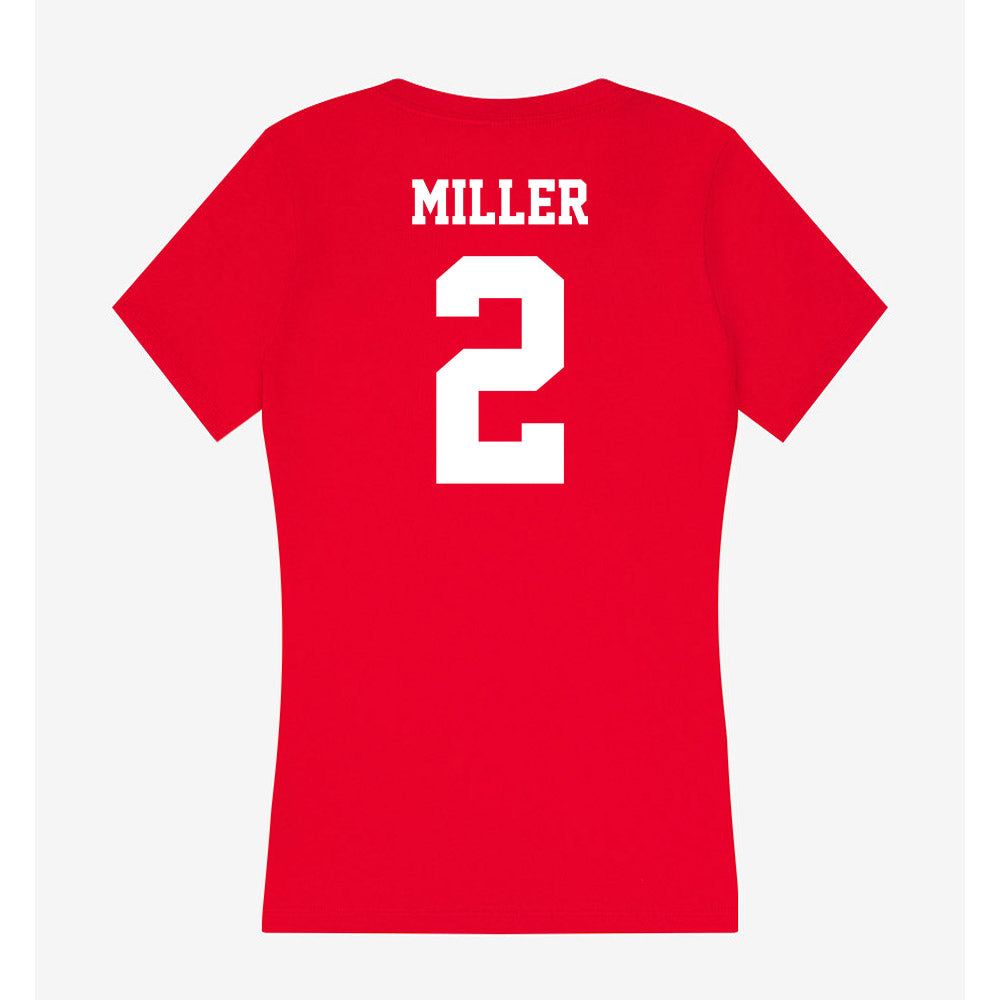 New Mexico - NCAA Men's Basketball : Tajavis Miller - Women's V-Neck T-Shirt-1