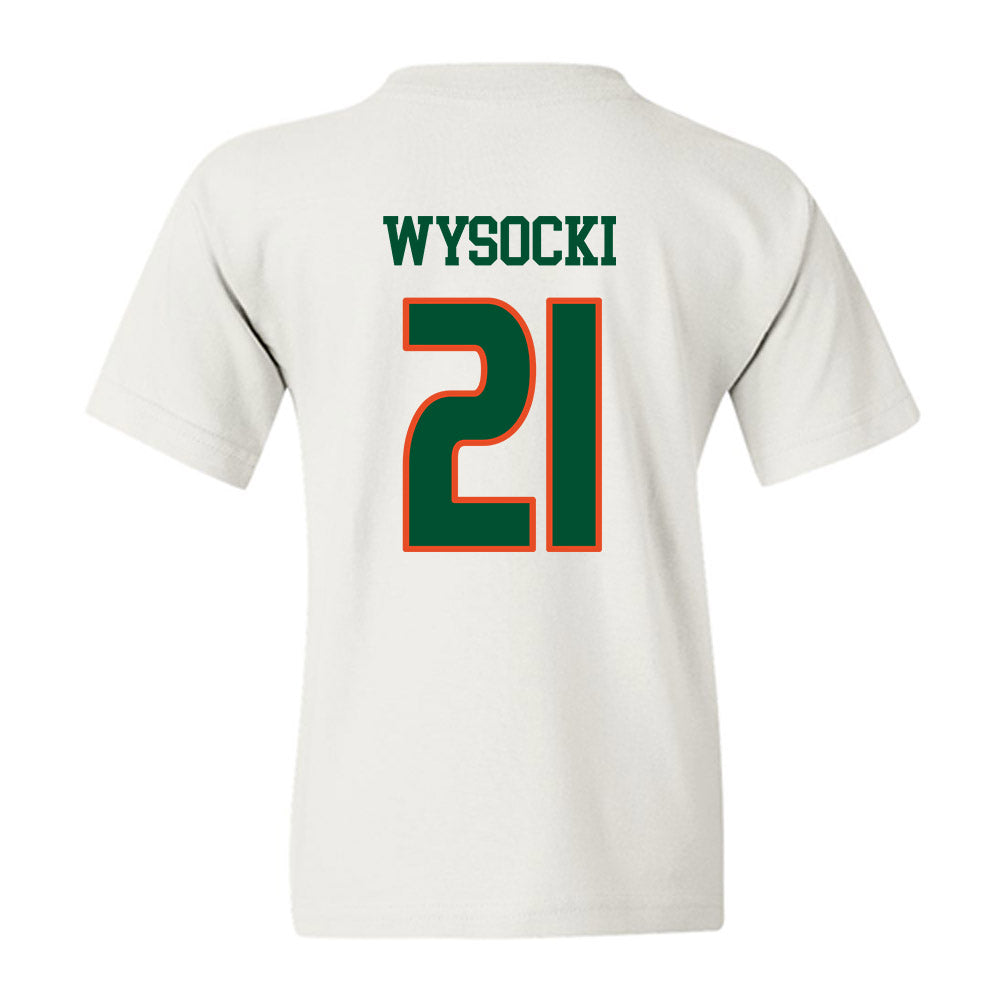 Miami - NCAA Women's Soccer : Carlie Wysocki - Replica Shersey Youth T-Shirt-1
