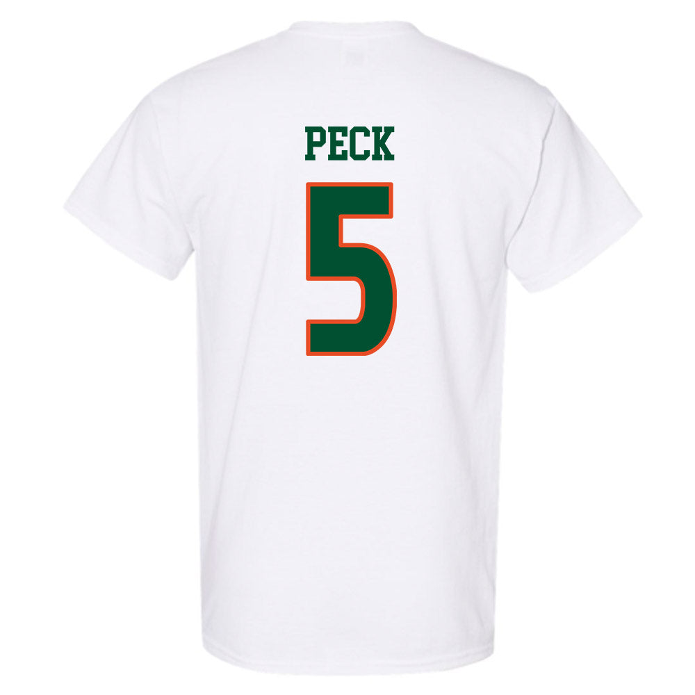 Miami - NCAA Women's Soccer : Amanda Peck - Replica Shersey T-Shirt-1