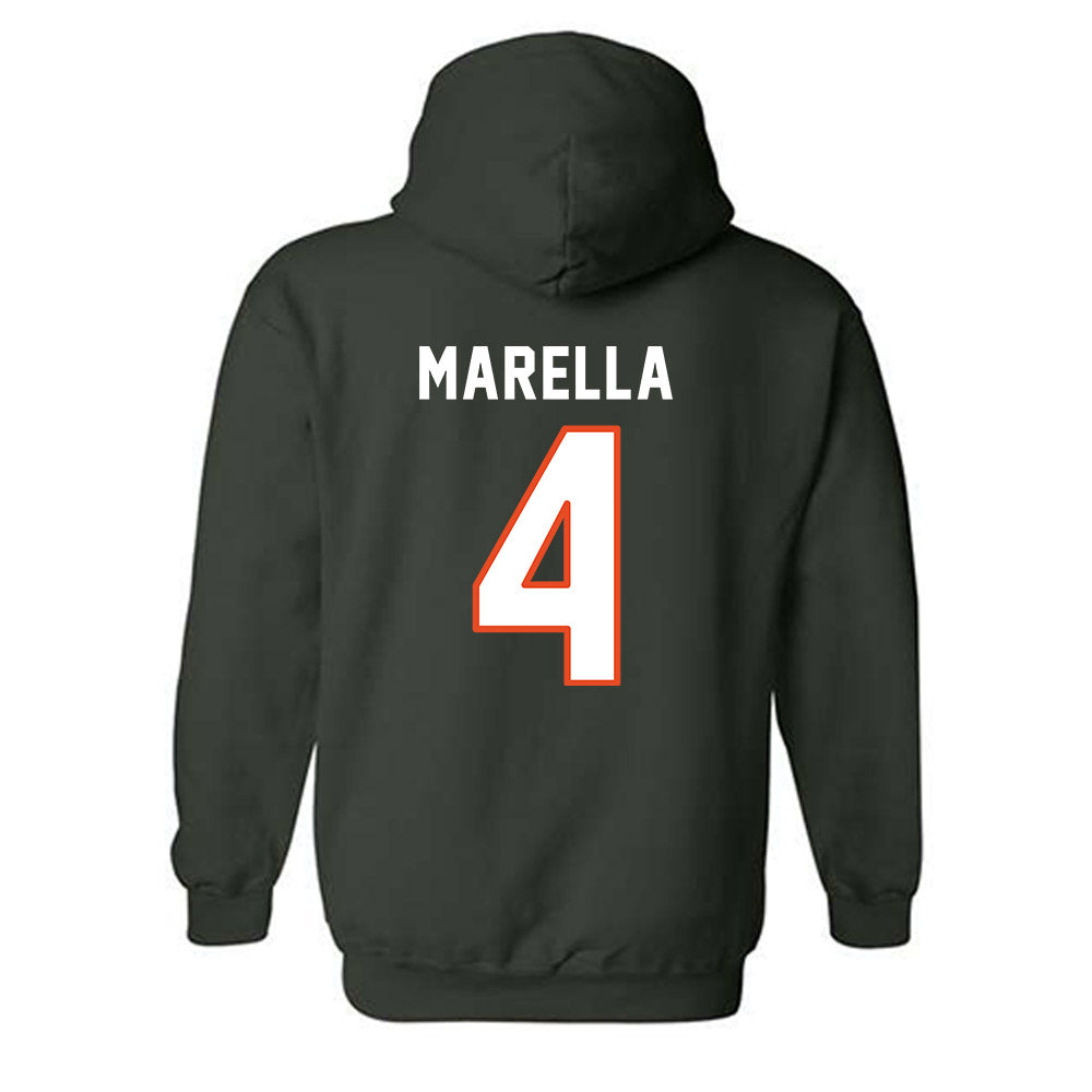 Miami - NCAA Women's Soccer : samantha marella - Replica Shersey Hooded Sweatshirt-1