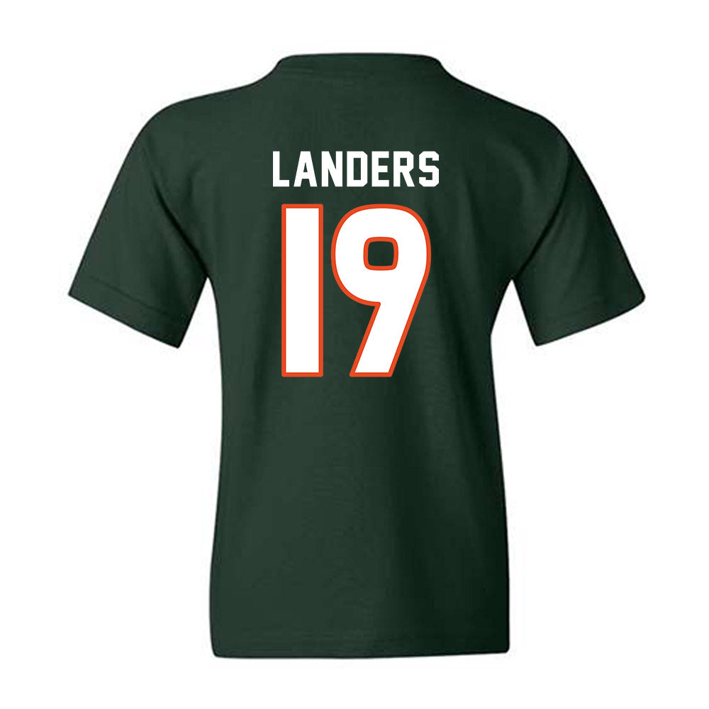 Miami - NCAA Women's Soccer : Maddie Landers - Replica Shersey Youth T-Shirt-1