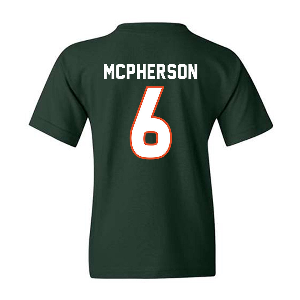 Miami - NCAA Women's Soccer : Jaileah Mcpherson - Replica Shersey Youth T-Shirt-1