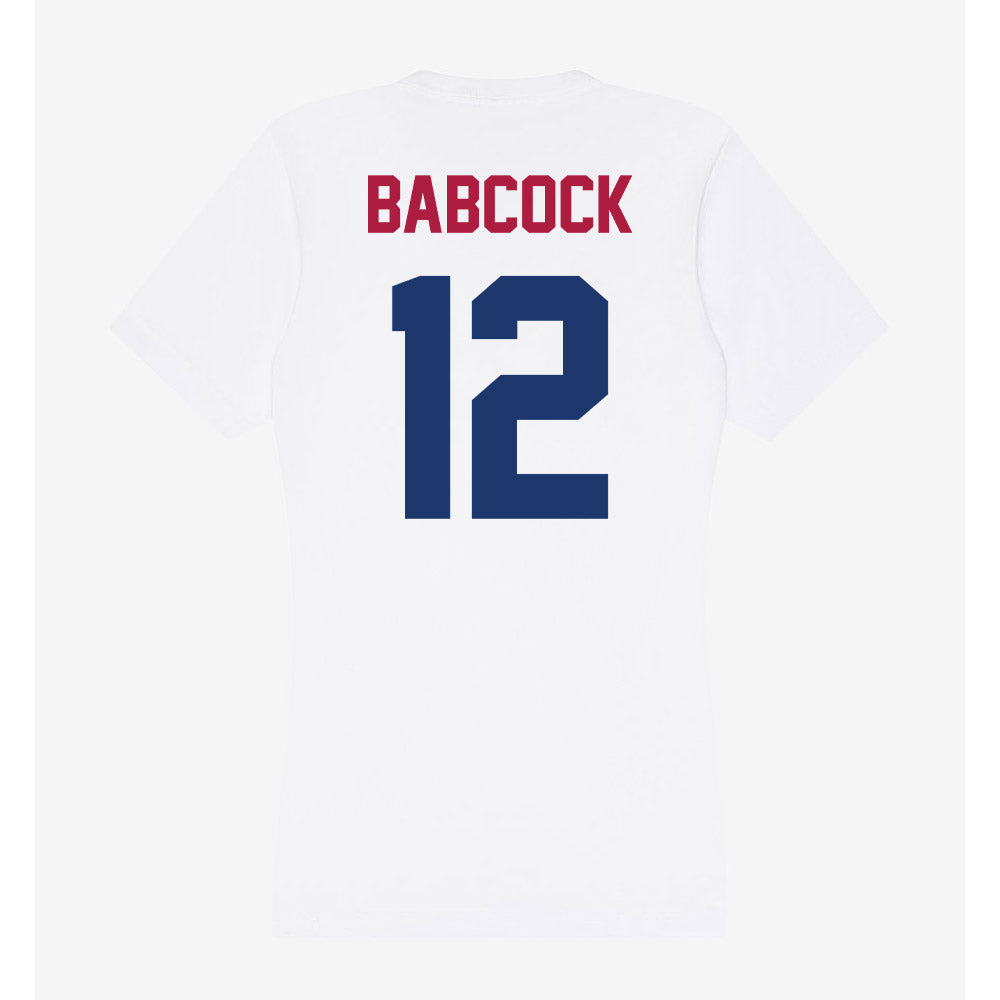 Detroit Mercy - NCAA Softball : Natalie Babcock - Women's V-Neck T-Shirt-1