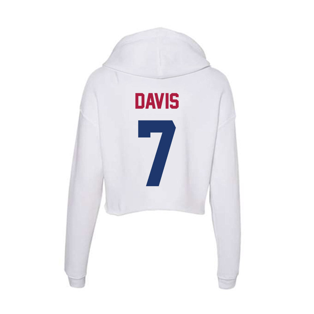 Detroit Mercy - NCAA Men's Lacrosse : Tristen Davis - Women's Crop Fleece Hoodie-1