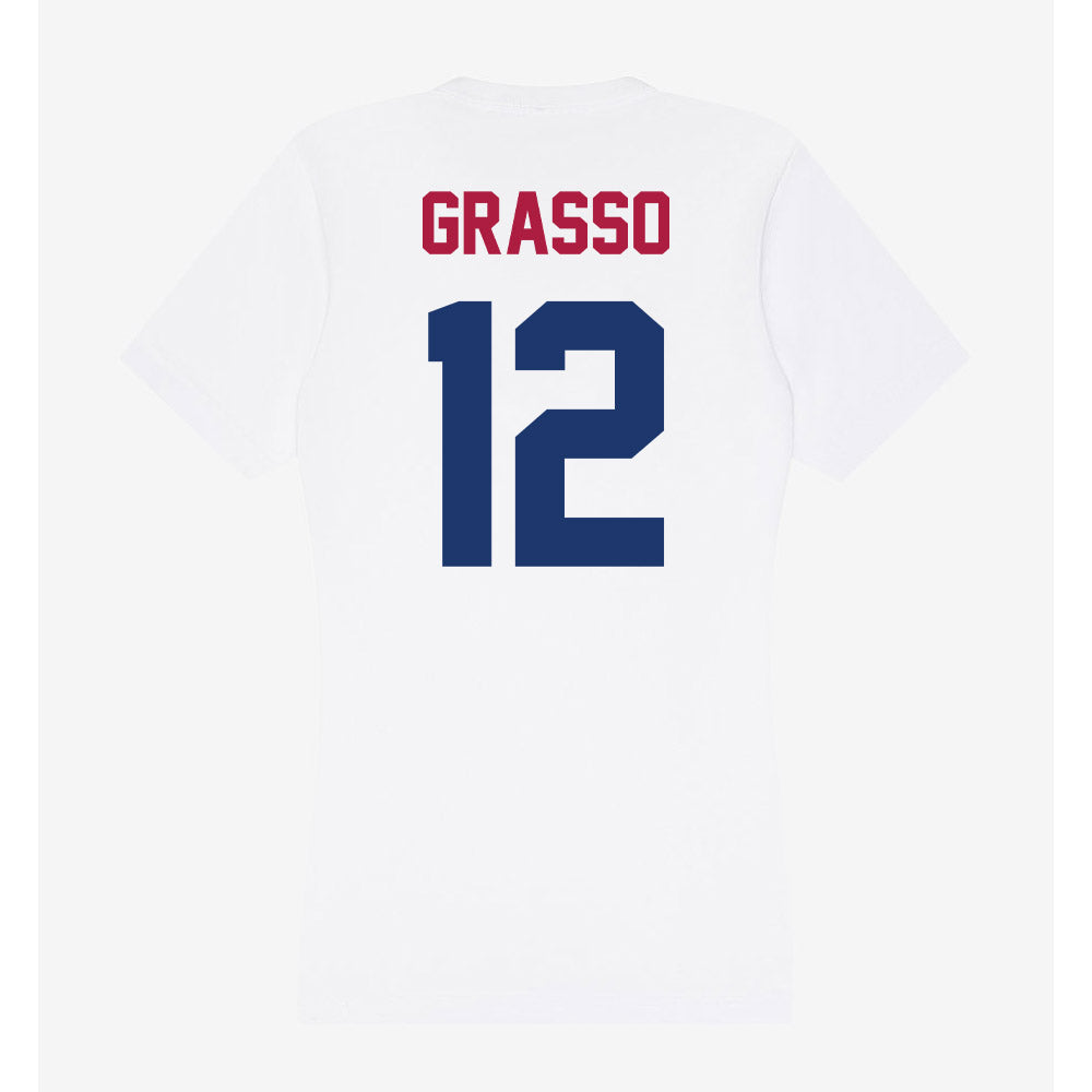 Detroit Mercy - NCAA Men's Lacrosse : Luke Grasso - Women's V-Neck T-Shirt-1