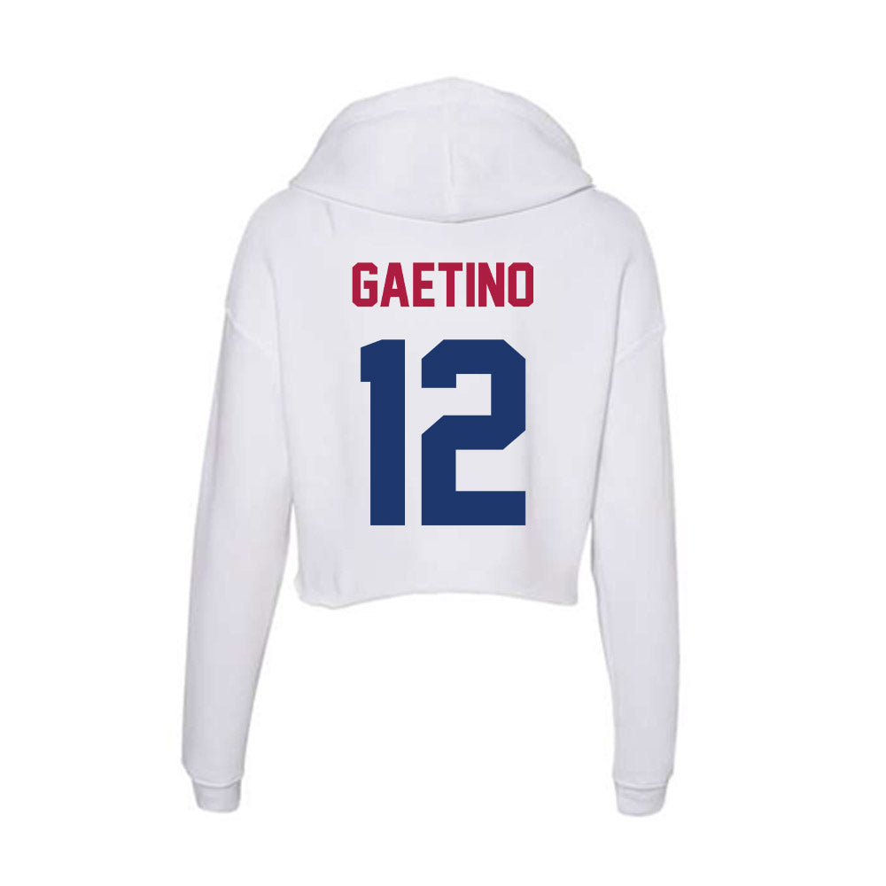 Detroit Mercy - NCAA Men's Soccer : Hayden Gaetino - Women's Crop Fleece Hoodie-1