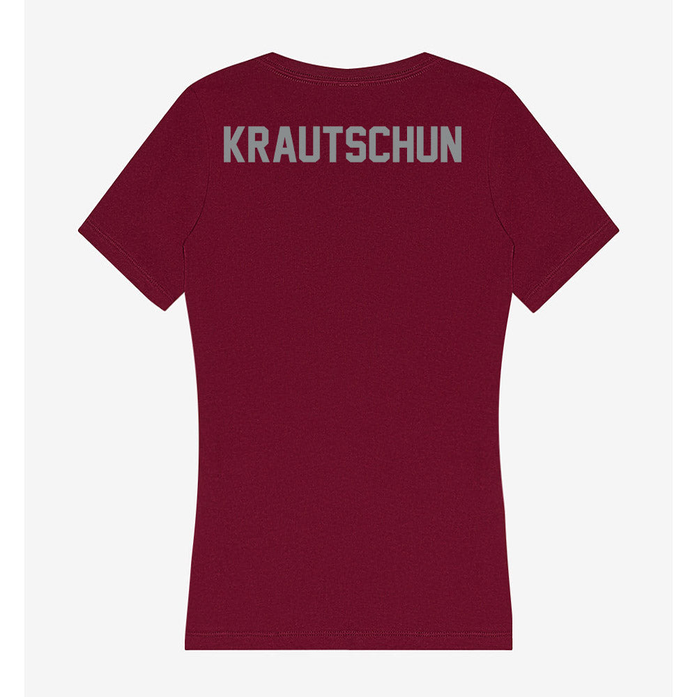 Montana - NCAA Men's Track & Field : Lane Krautschun - Women's V-Neck T-Shirt-1