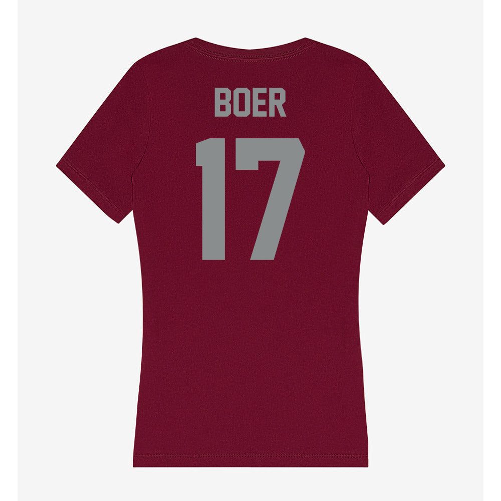 Montana - NCAA Softball : Hailey Boer - Women's V-Neck T-Shirt-1